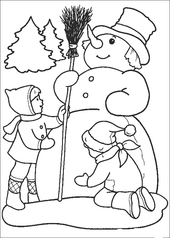 Bałwany kolorowanki